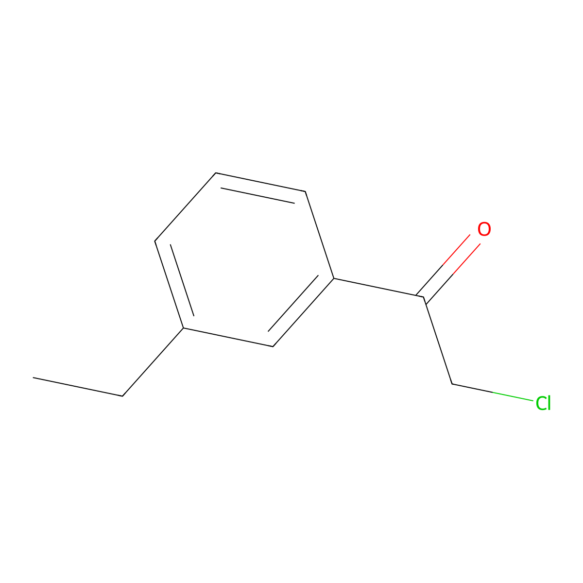 2-Chloro-1-(3-ethylphenyl)ethan-1-one molecular structure, CAS 21886-61-3