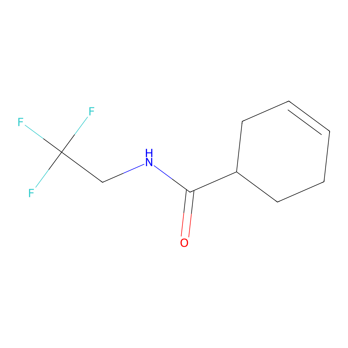 N-(2,2,2-trifluoroethyl)cyclohex-3-ene-1-carboxamide molecular structure, CAS 2188727-20-8