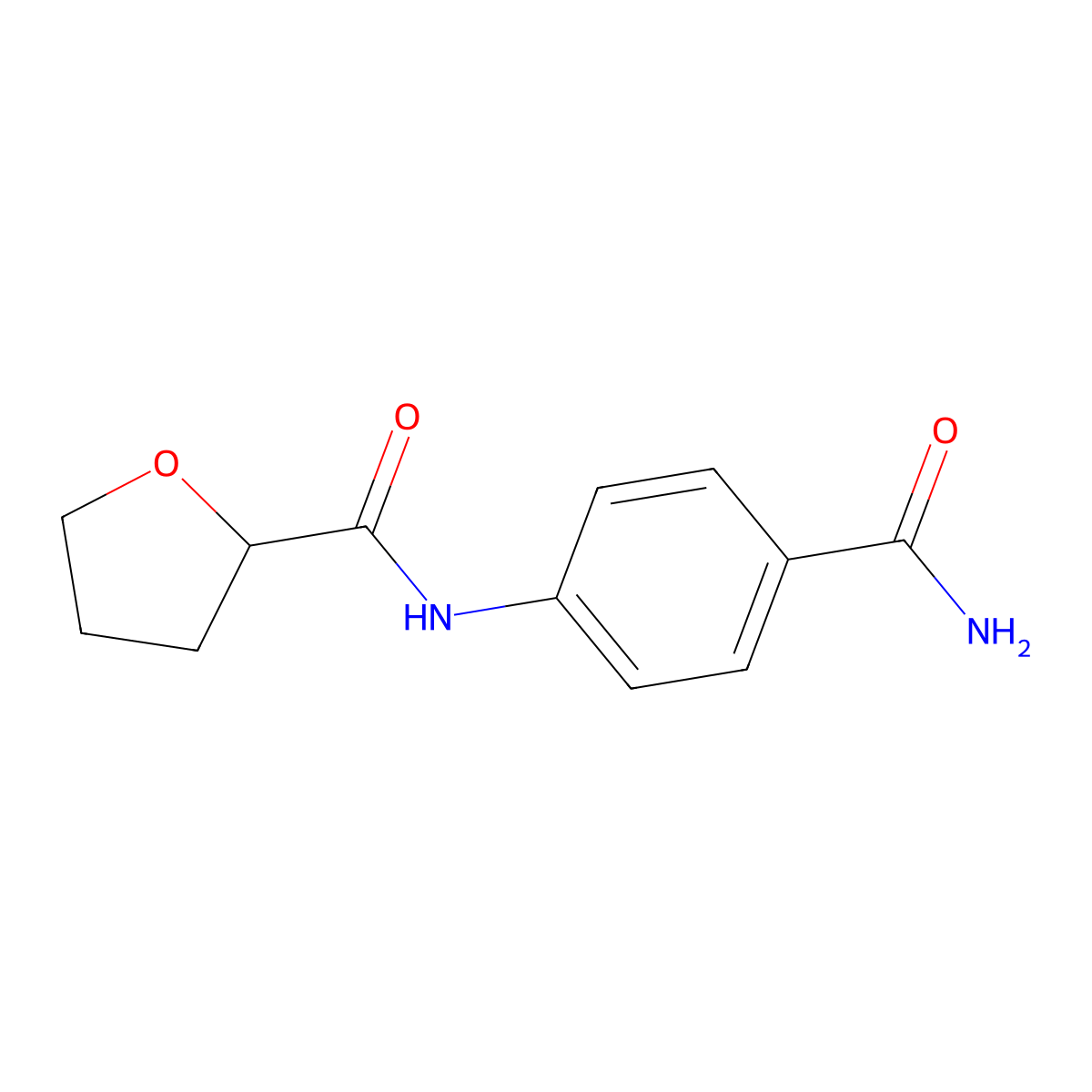 (2S)-N-(4-carbamoylphenyl)oxolane-2-carboxamide molecular structure, CAS 2188733-03-9