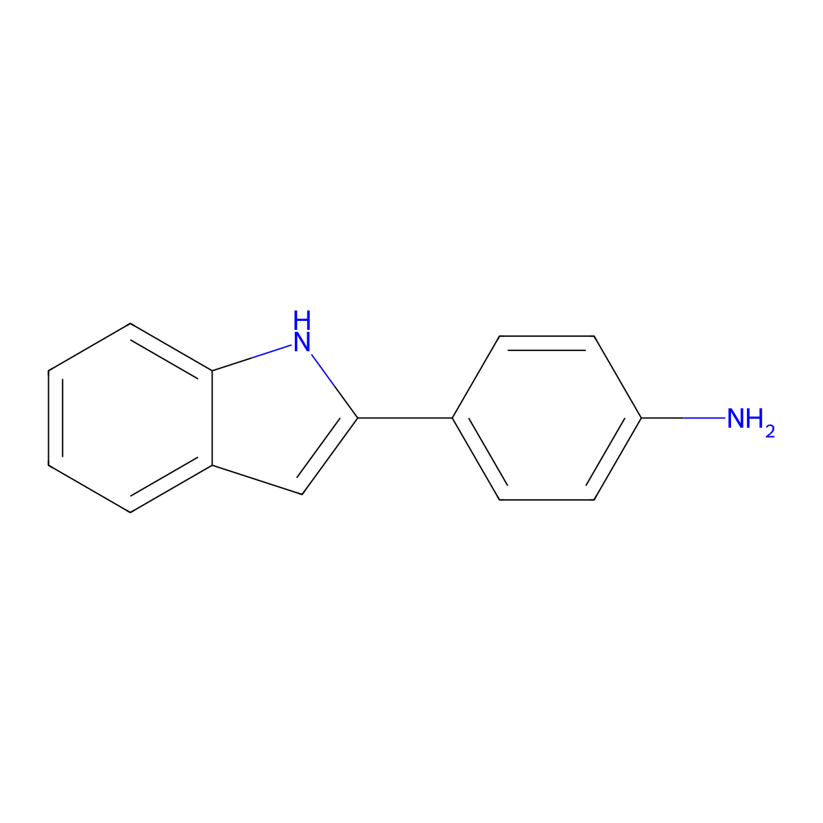 2-(4-Aminophenyl)indole molecular structure, CAS 21889-05-4