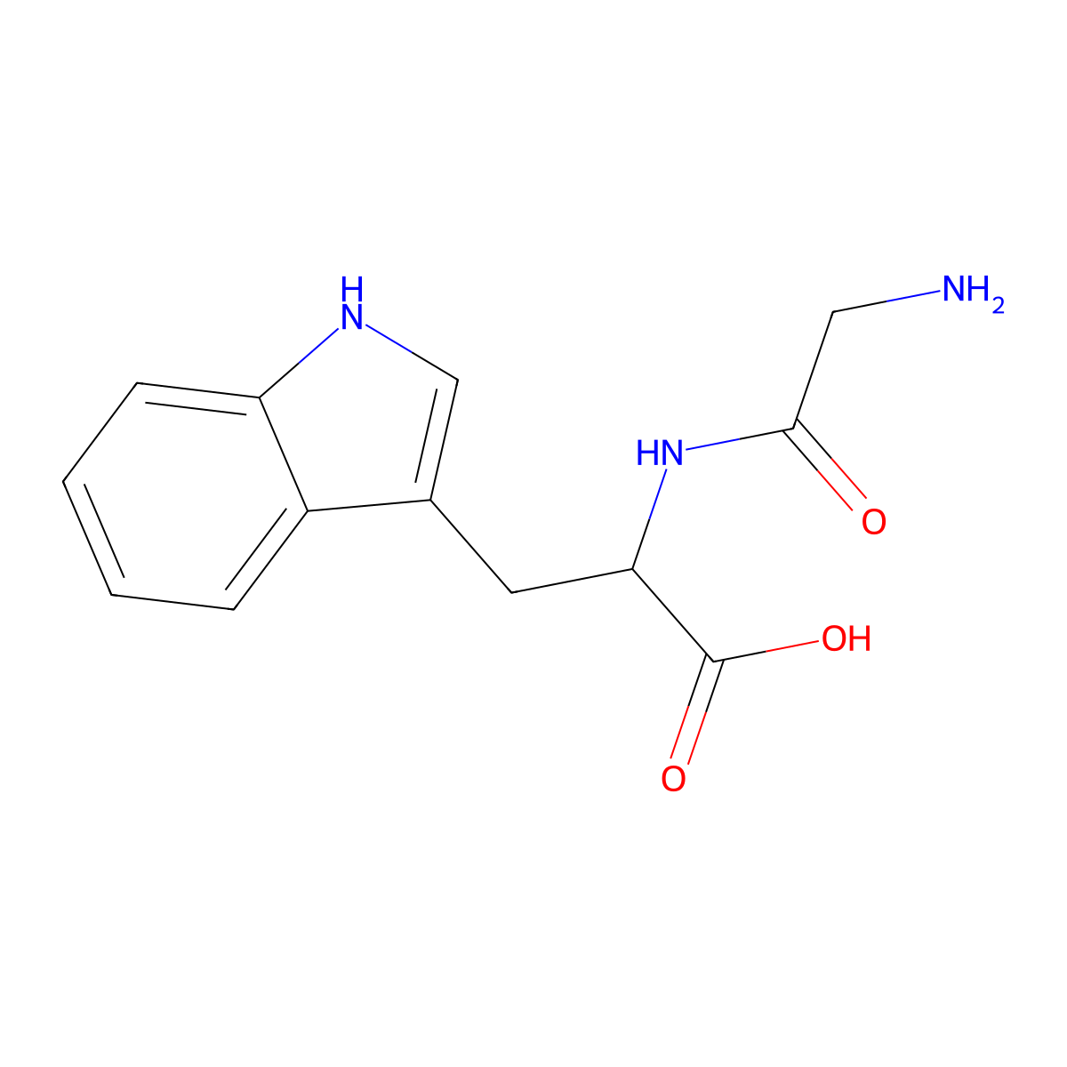 Glycyl-DL-tryptophan molecular structure, CAS 2189-26-6