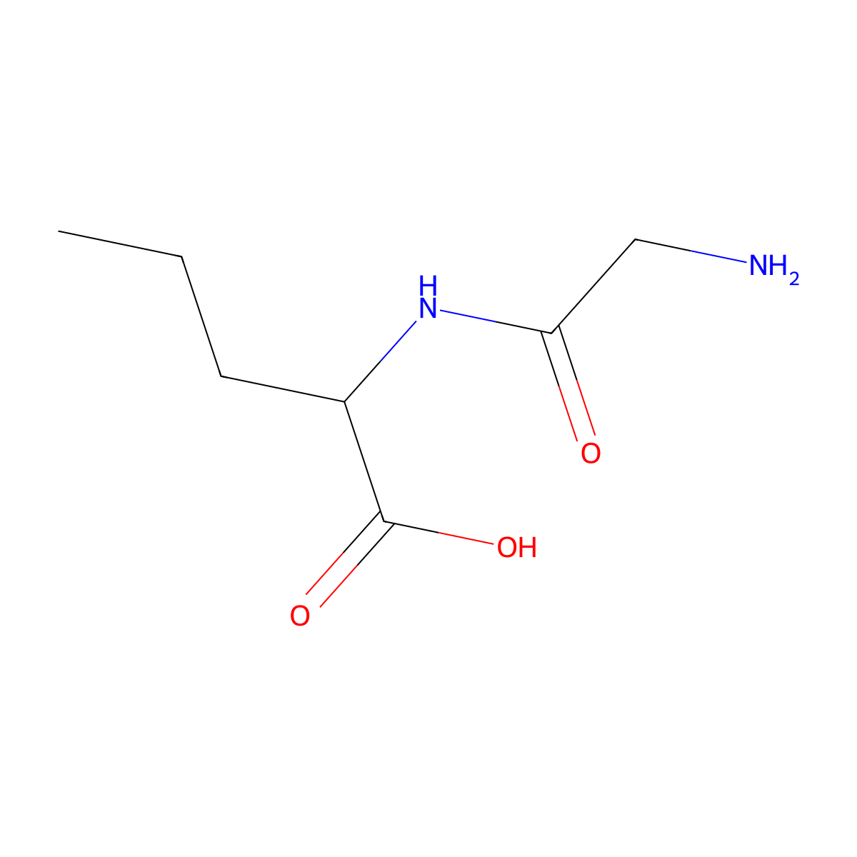 Glycyl-dl-norvaline molecular structure, CAS 2189-27-7