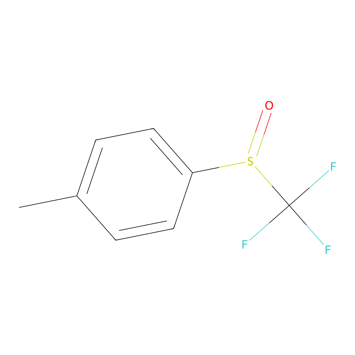 4-Methylphenyl trifluoromethyl sulphoxide molecular structure, CAS 2189-43-7