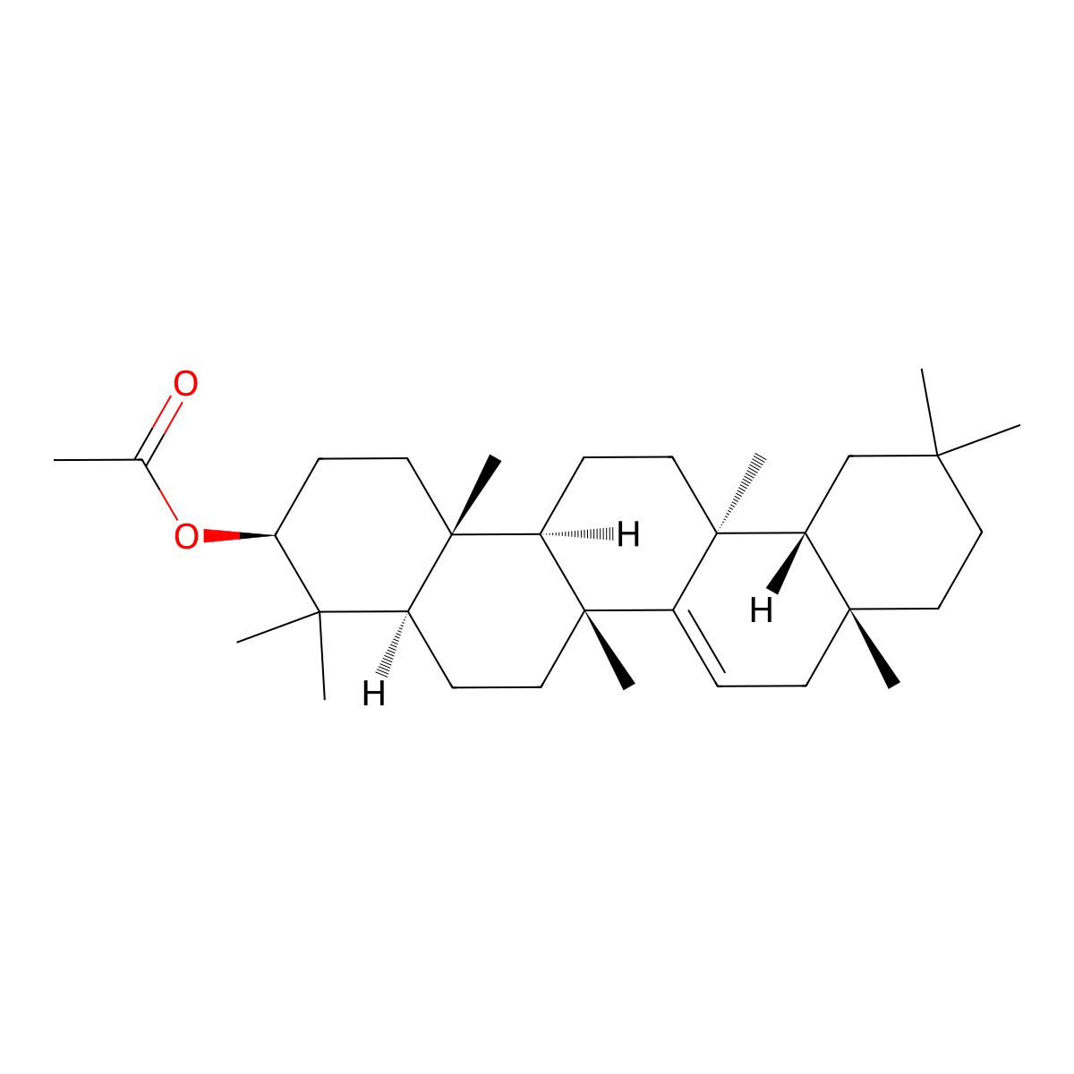 Taraxerol acetate molecular structure, CAS 2189-80-2