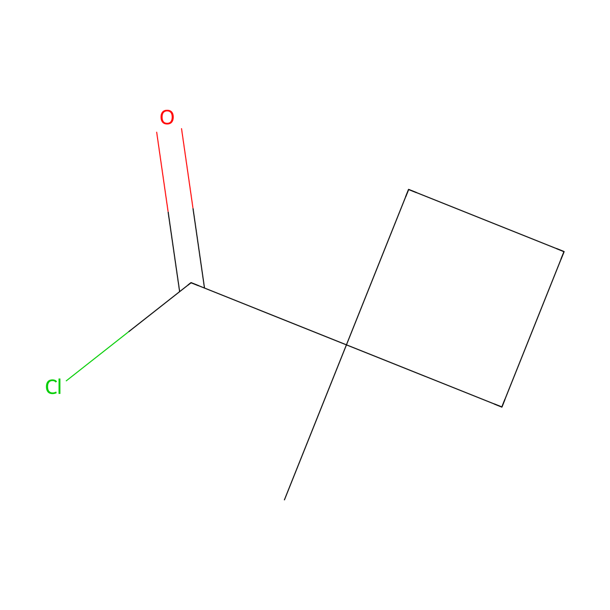 1-Methylcyclobutane-1-carbonyl chloride molecular structure, CAS 21890-82-4