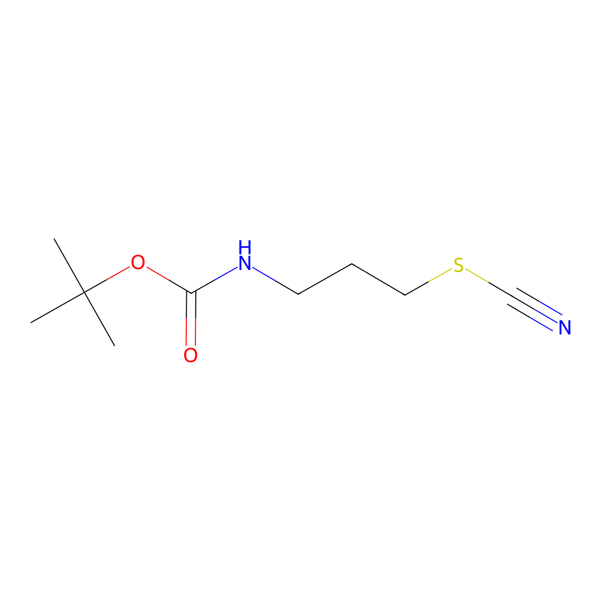 tert-butyl N-[3-(cyanosulfanyl)propyl]carbamate molecular structure, CAS 2189048-38-0