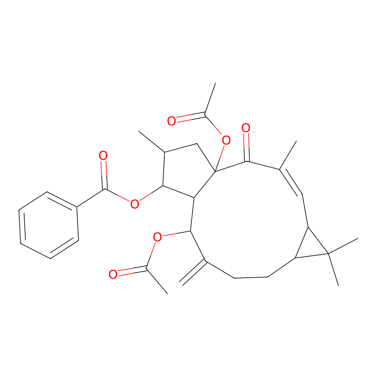 Diacetyl benzoyl lathyrol molecular structure, CAS 218916-52-0