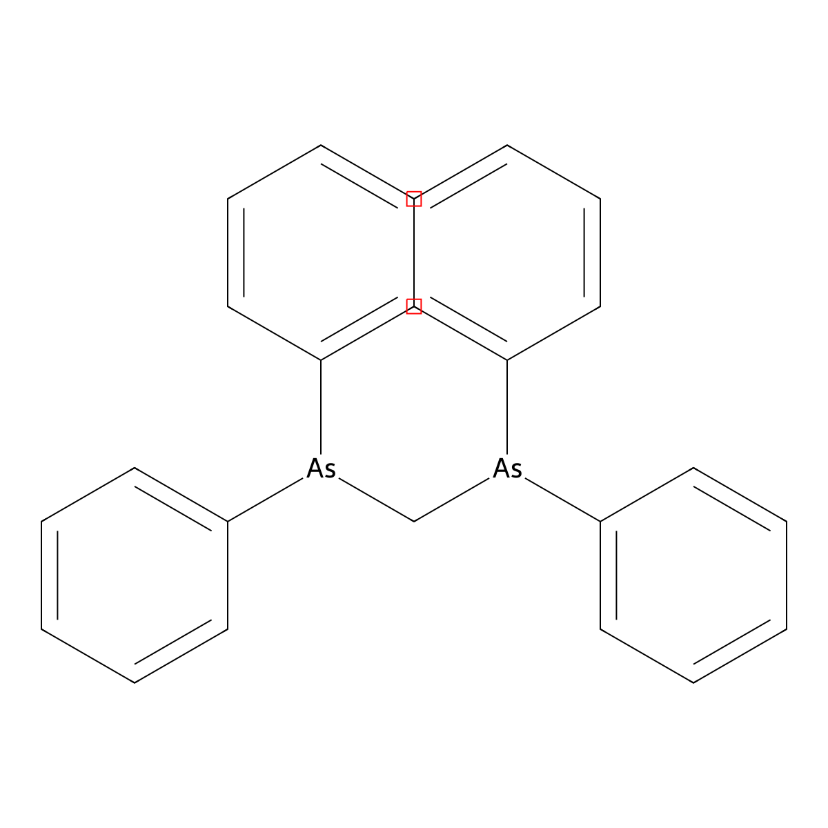 Methylenebis(diphenylarsine) molecular structure, CAS 21892-63-7