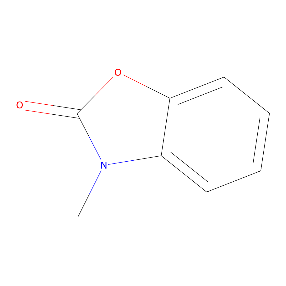 2-Benzoxazolinone, 3-methyl- molecular structure, CAS 21892-80-8