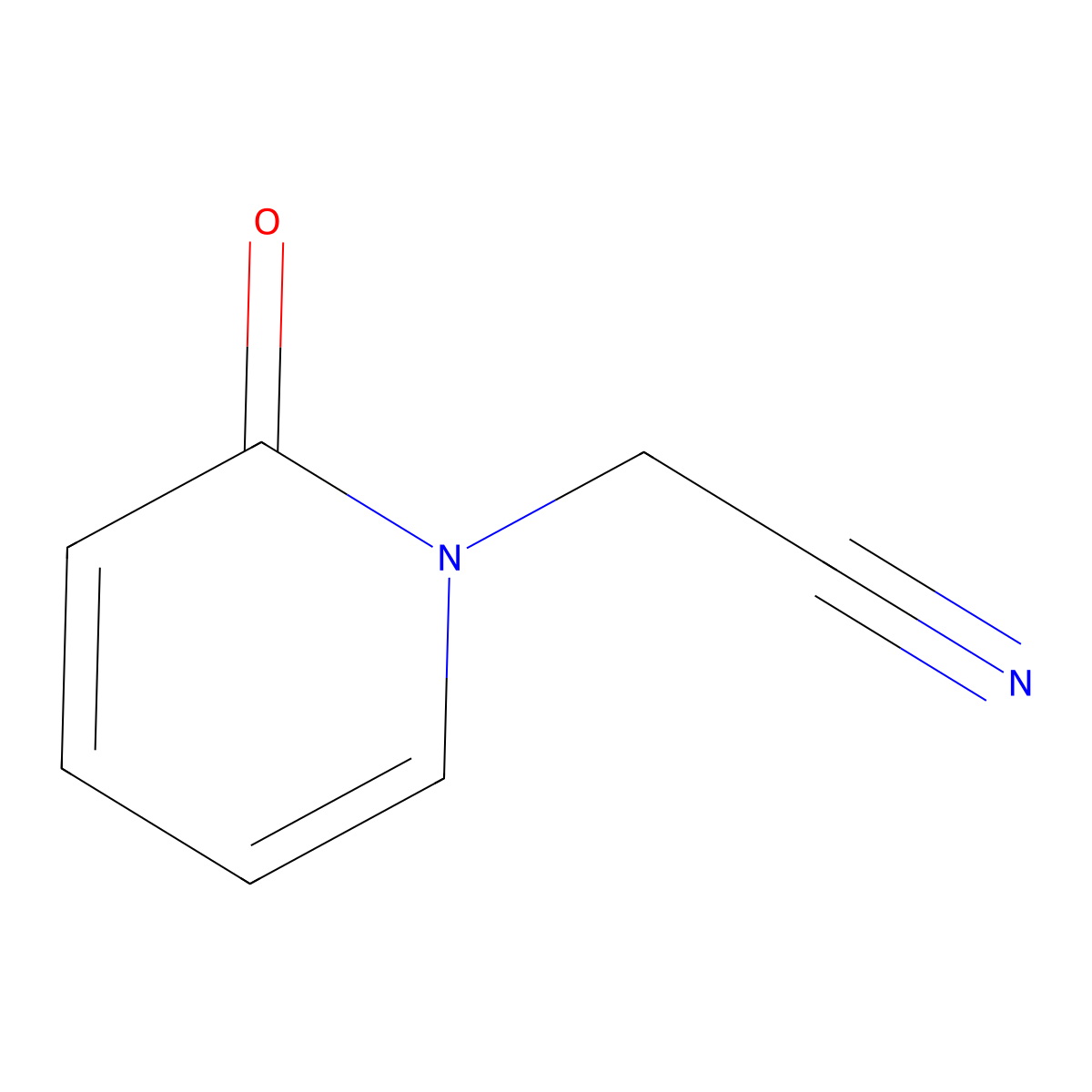 2-(2-oxopyridin-1(2H)-yl)acetonitrile molecular structure, CAS 218920-79-7