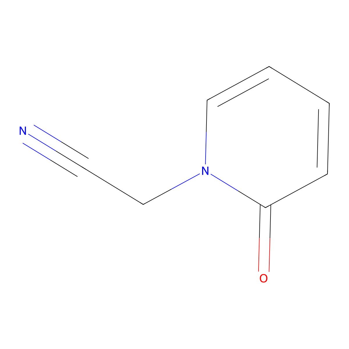 2-(2-oxopyridin-1(2H)-yl)acetonitrile molecular structure, CAS 218920-79-7