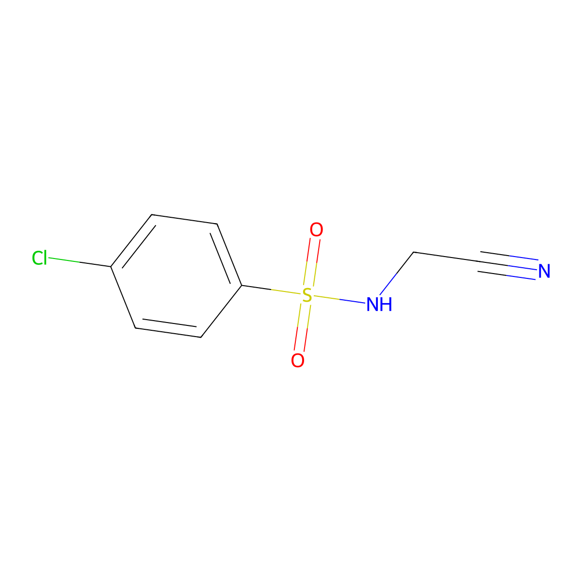 4-chloro-N-(cyanomethyl)benzenesulfonamide molecular structure, CAS 218920-93-5
