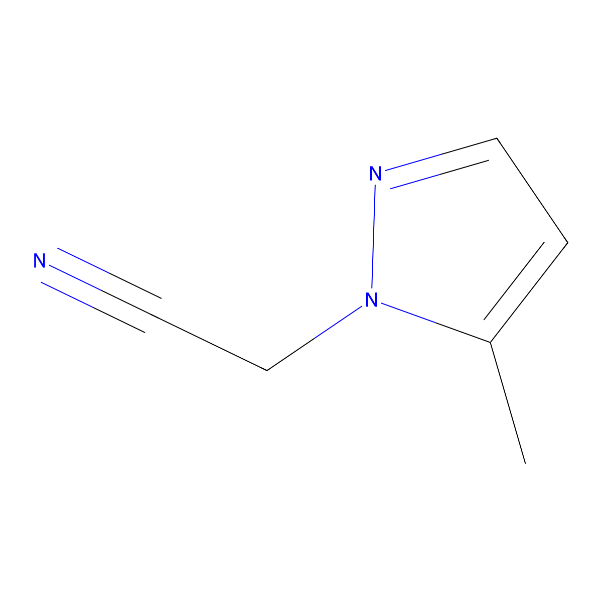 (5-Methyl-1H-pyrazol-1-YL)acetonitrile molecular structure, CAS 218921-02-9