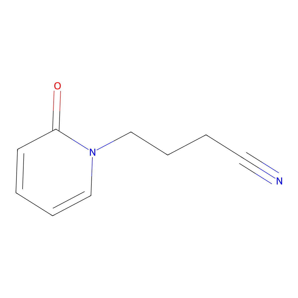 4-(2-Oxo-1,2-dihydropyridin-1-yl)butanenitrile molecular structure, CAS 218921-20-1