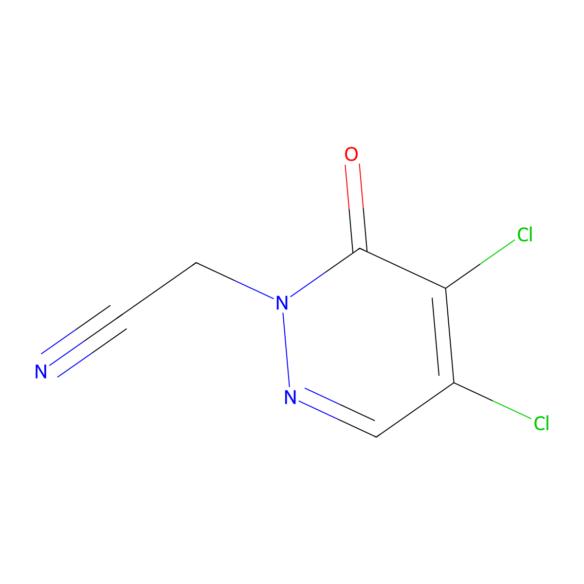 2-(4,5-Dichloro-6-oxopyridazin-1(6H)-yl)acetonitrile molecular structure, CAS 218921-25-6