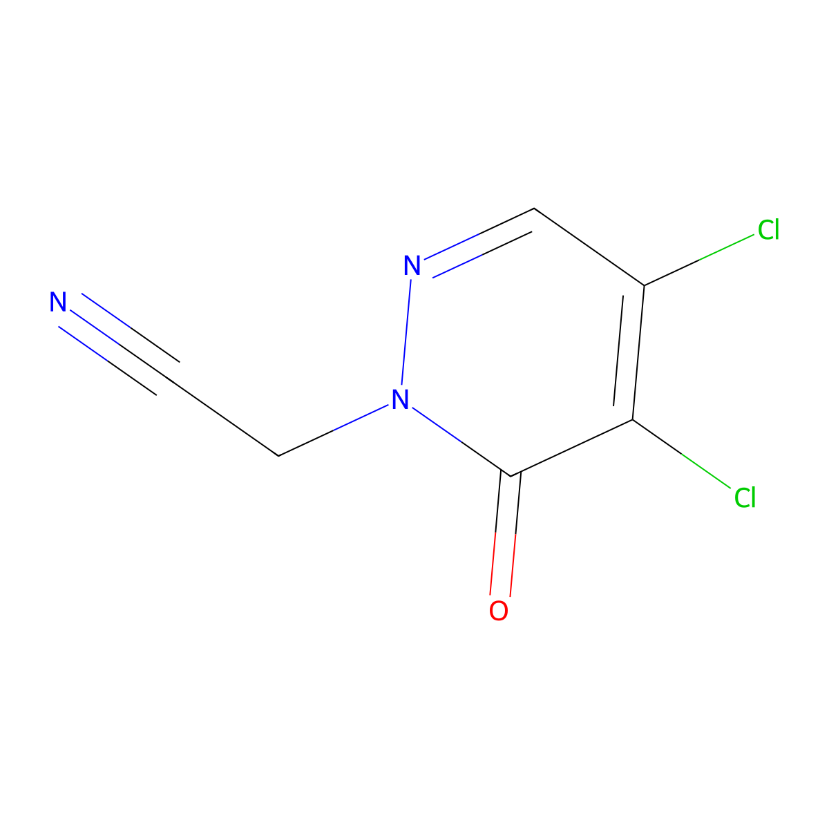 2-(4,5-Dichloro-6-oxopyridazin-1(6H)-yl)acetonitrile molecular structure, CAS 218921-25-6