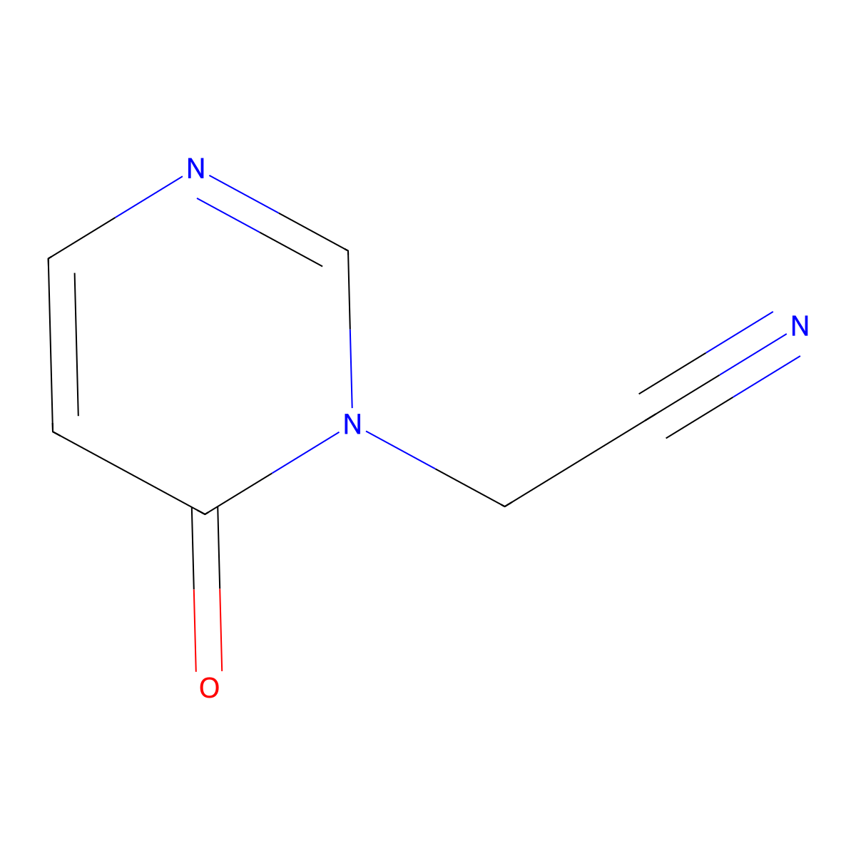 2-(6-Oxo-1,6-dihydropyrimidin-1-yl)acetonitrile molecular structure, CAS 218921-35-8