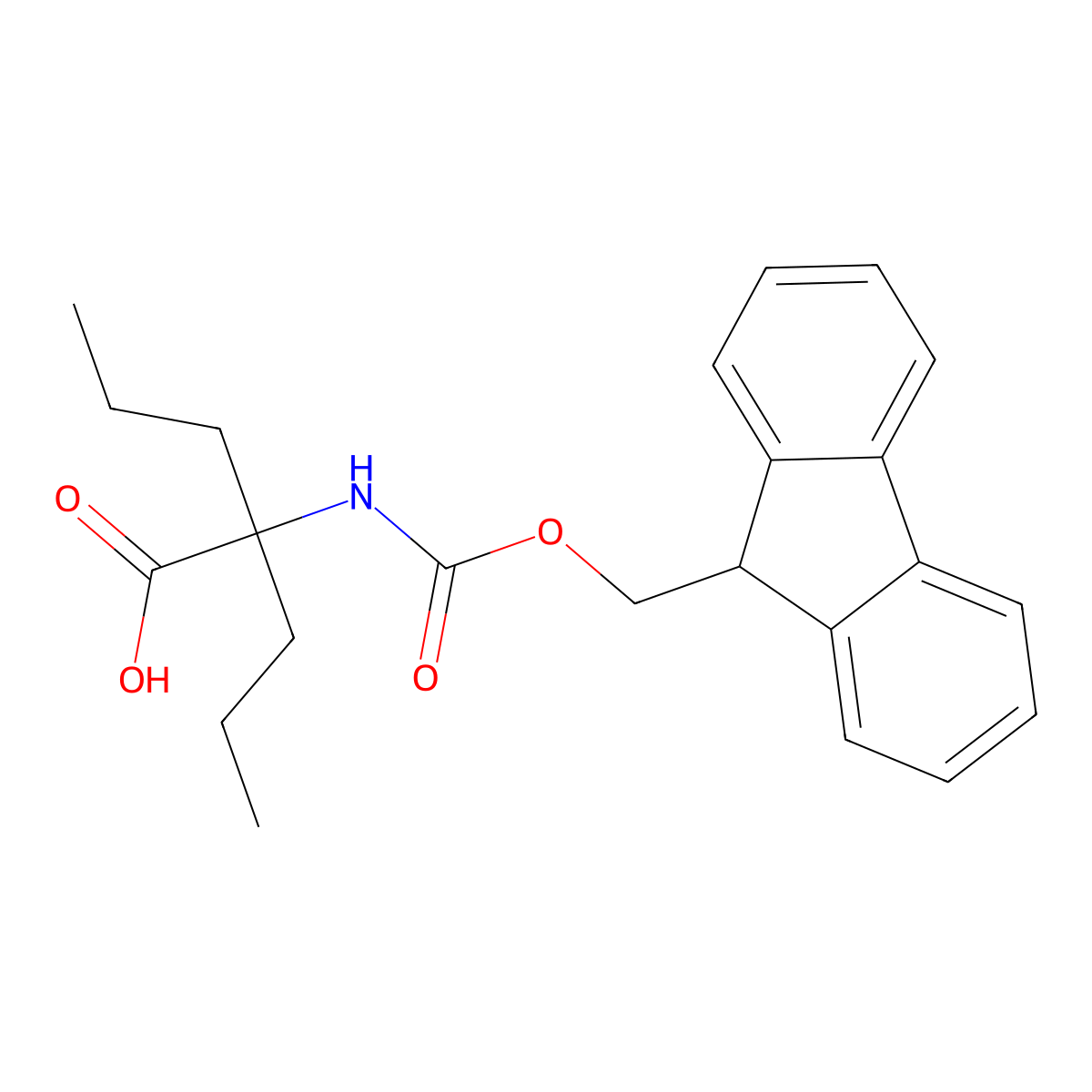Fmoc-Dipropylglycine molecular structure, CAS 218926-47-7