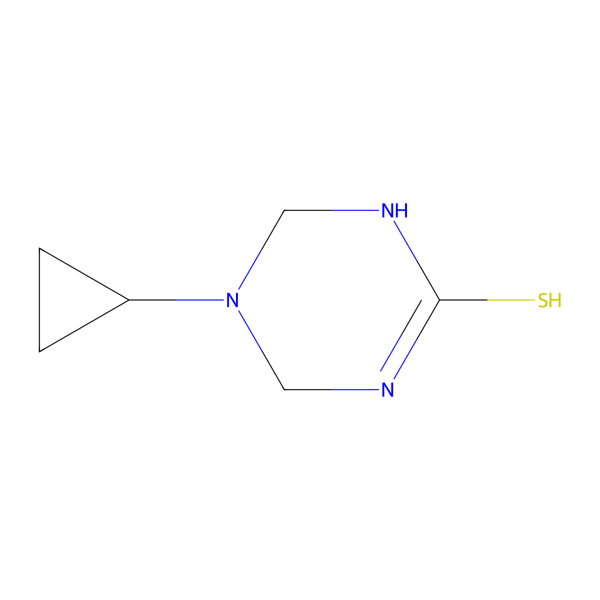 5-Cyclopropyl-1,3,5-triazinane-2-thione molecular structure, CAS 218929-47-6