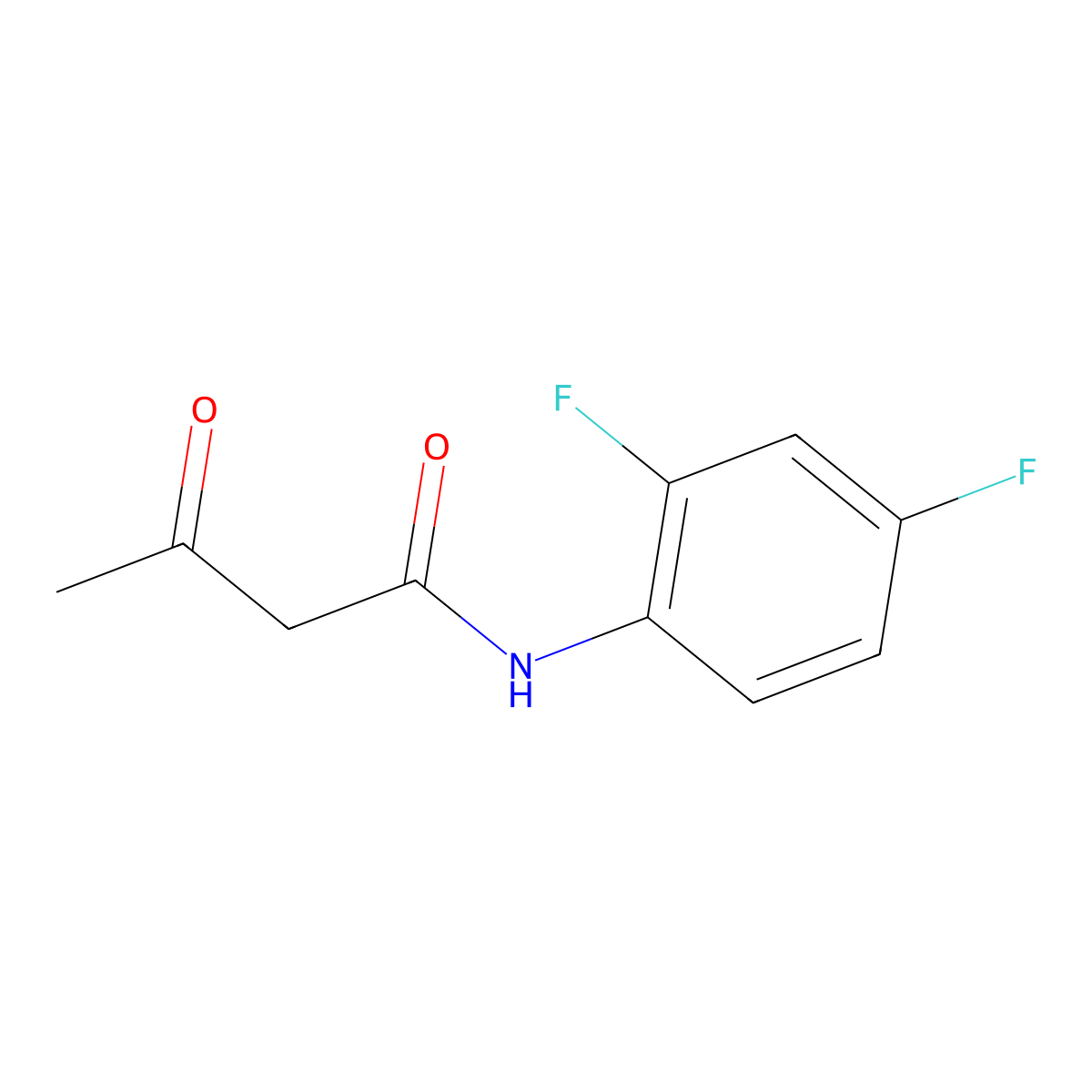 N-(2,4-difluorophenyl)-3-oxobutanamide molecular structure, CAS 218930-20-2