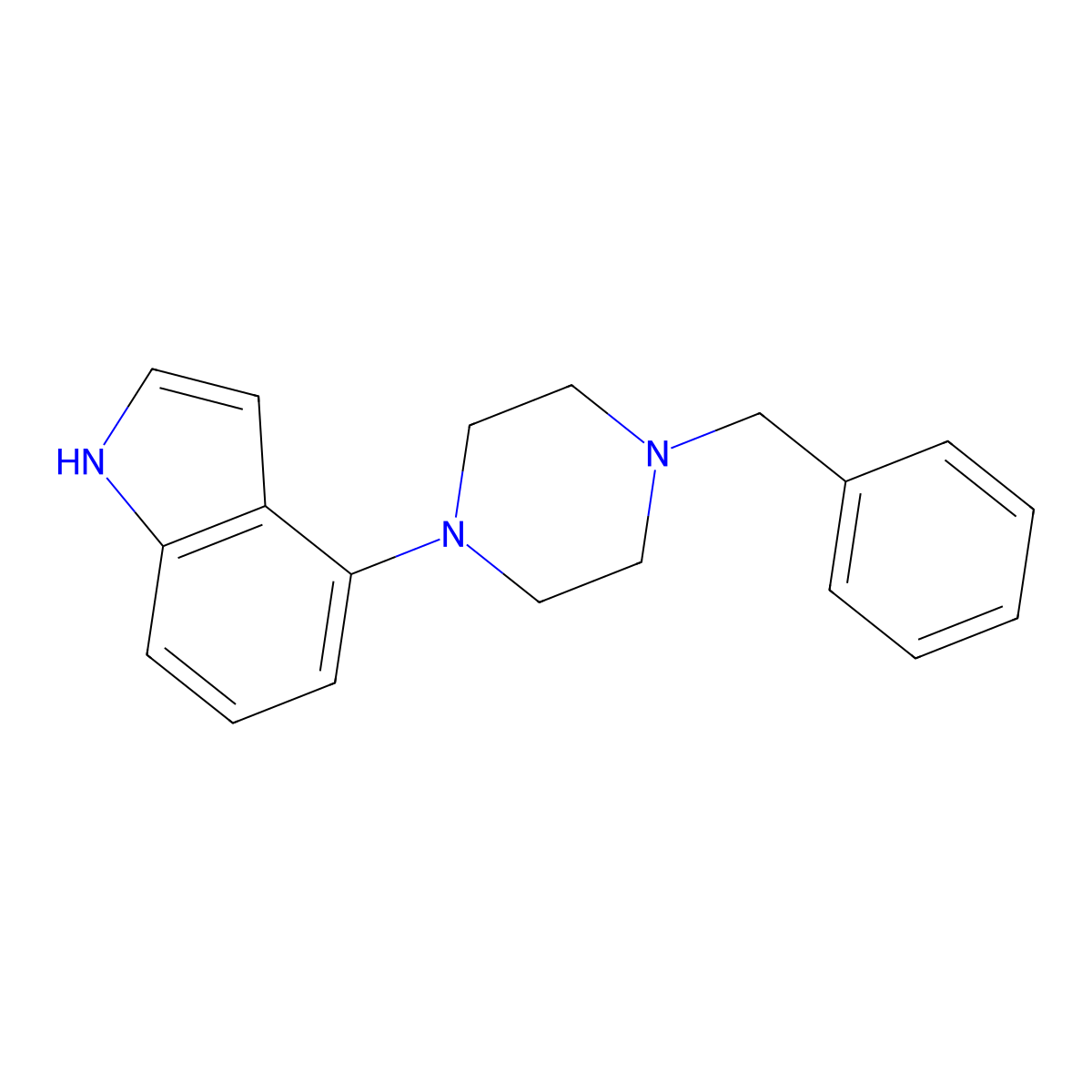 4-(4-Benzyl-piperazin-1-yl)-1H-indole molecular structure, CAS 218933-36-9