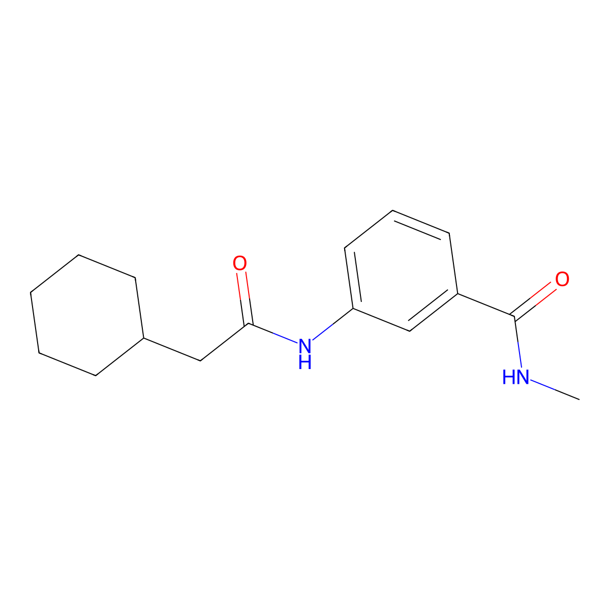 Benzamide, 3-[(cyclohexylacetyl)amino]-N-methyl- molecular structure, CAS 218935-83-2