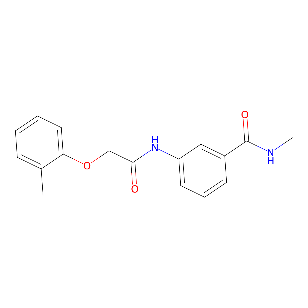 N-methyl-3-{[(2-methylphenoxy)acetyl]amino}benzamide molecular structure, CAS 218936-21-1