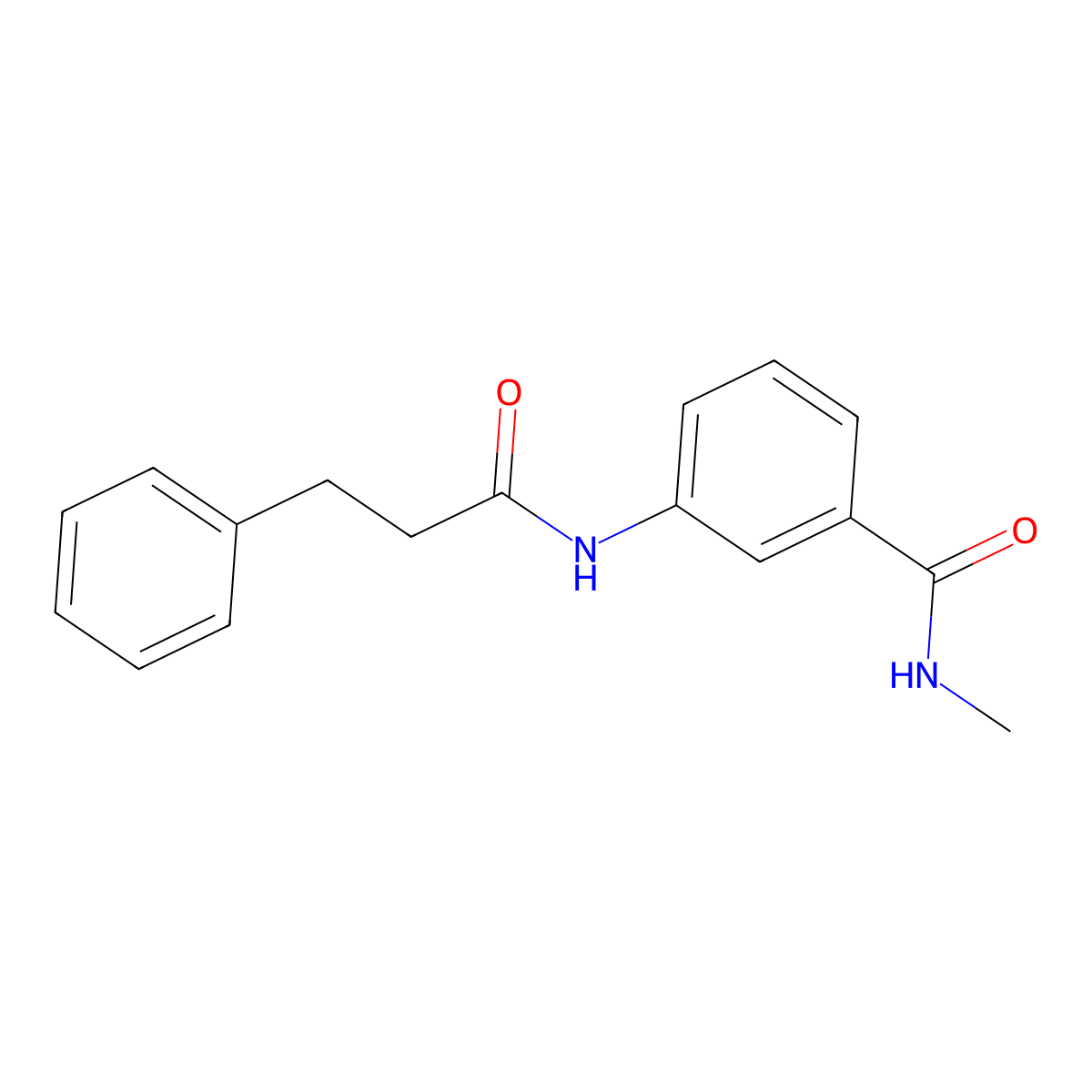 N-methyl-3-[(3-phenylpropanoyl)amino]benzamide molecular structure, CAS 218936-28-8