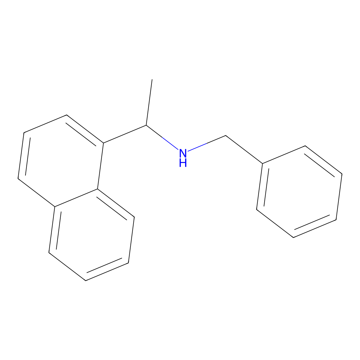 N-Benzyl-1-(1-naphthyl)ethylamine molecular structure, CAS 218937-69-0