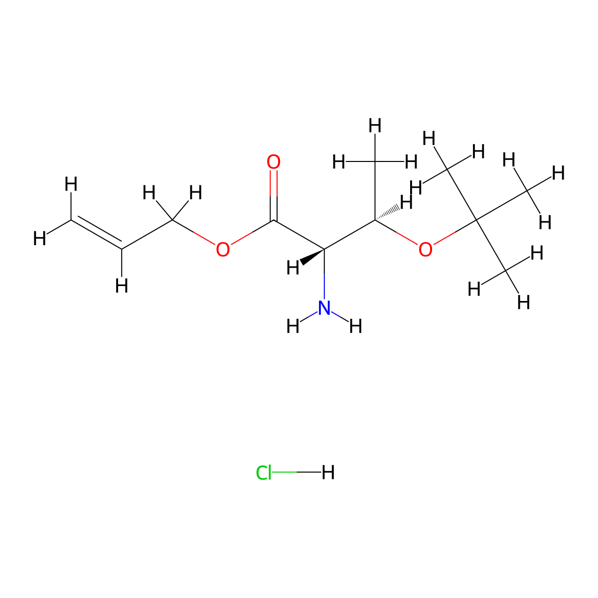 (2S,3R)-Allyl 2-amino-3-(tert-butoxy)butanoate hydrochloride molecular structure, CAS 218938-63-7