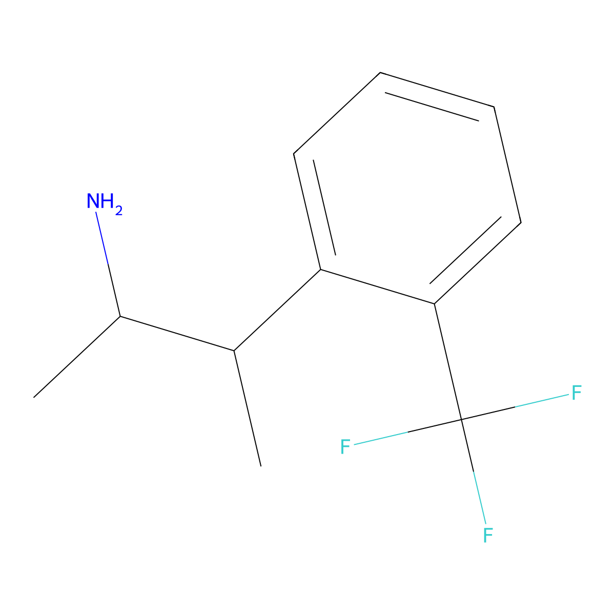 3-[2-(Trifluoromethyl)phenyl]butan-2-amine molecular structure, CAS 21894-66-6