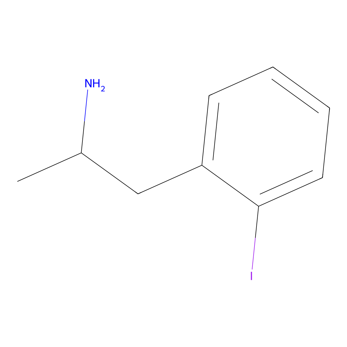2-Iodoamphetamine molecular structure, CAS 21894-70-2