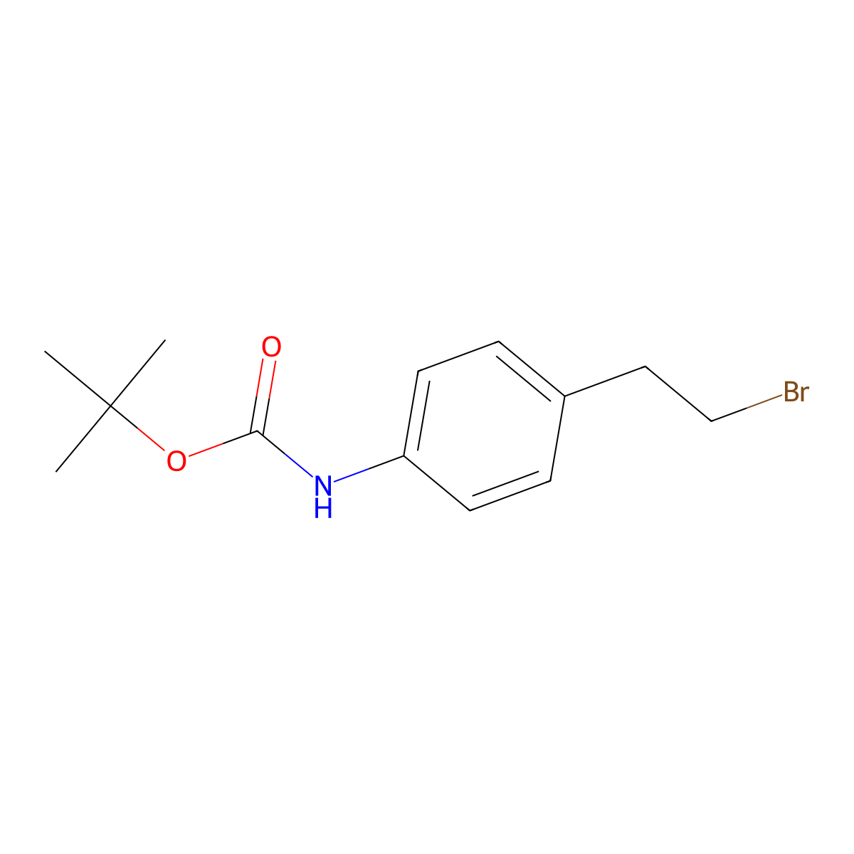 tert-butyl N-[4-(2-bromoethyl)phenyl]carbamate molecular structure, CAS 218943-57-8