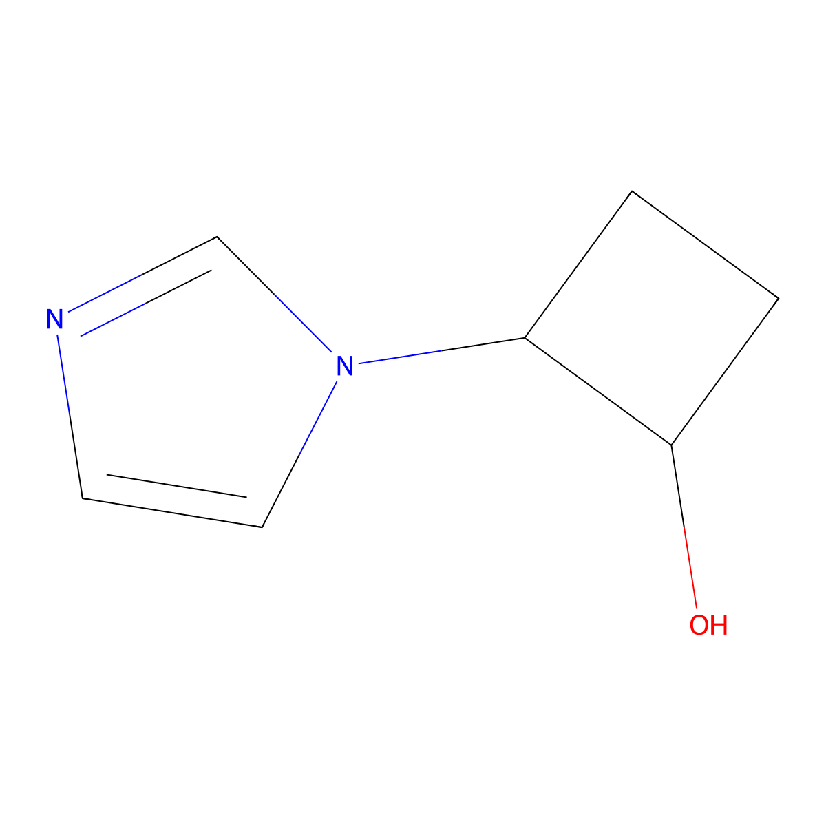2-(1H-imidazol-1-yl)cyclobutan-1-ol molecular structure, CAS 2189434-04-4