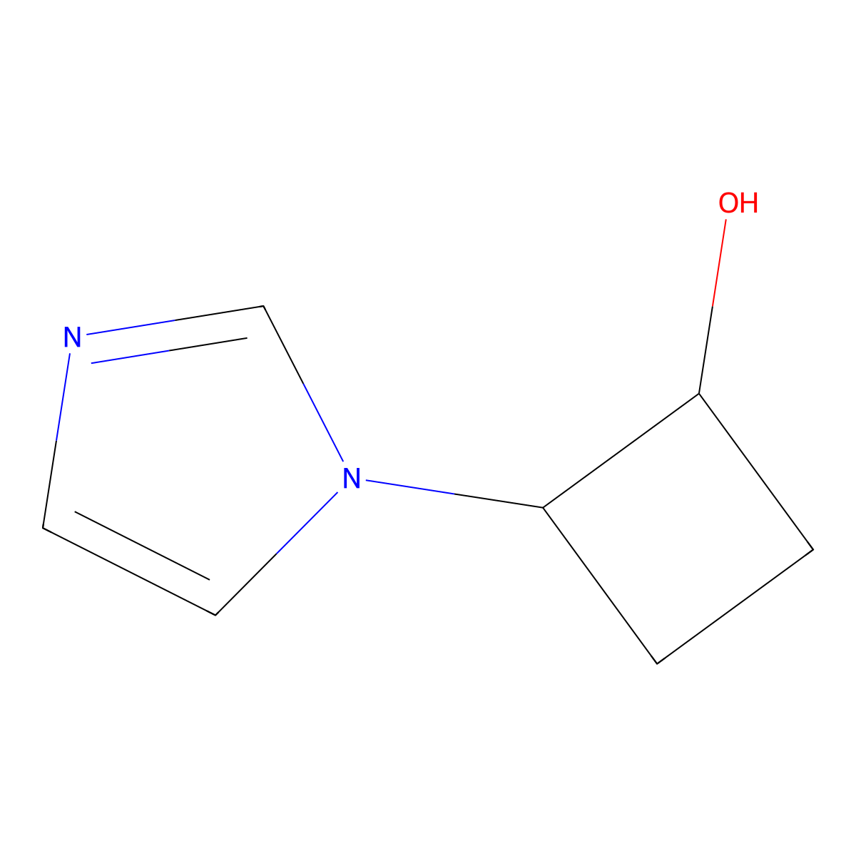 2-(1H-imidazol-1-yl)cyclobutan-1-ol molecular structure, CAS 2189434-04-4