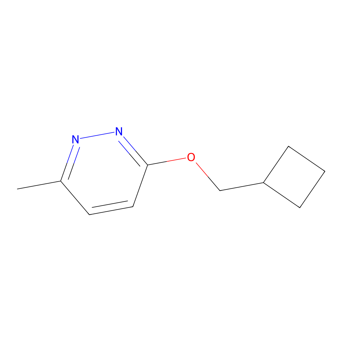 3-(Cyclobutylmethoxy)-6-methylpyridazine molecular structure, CAS 2189434-15-7