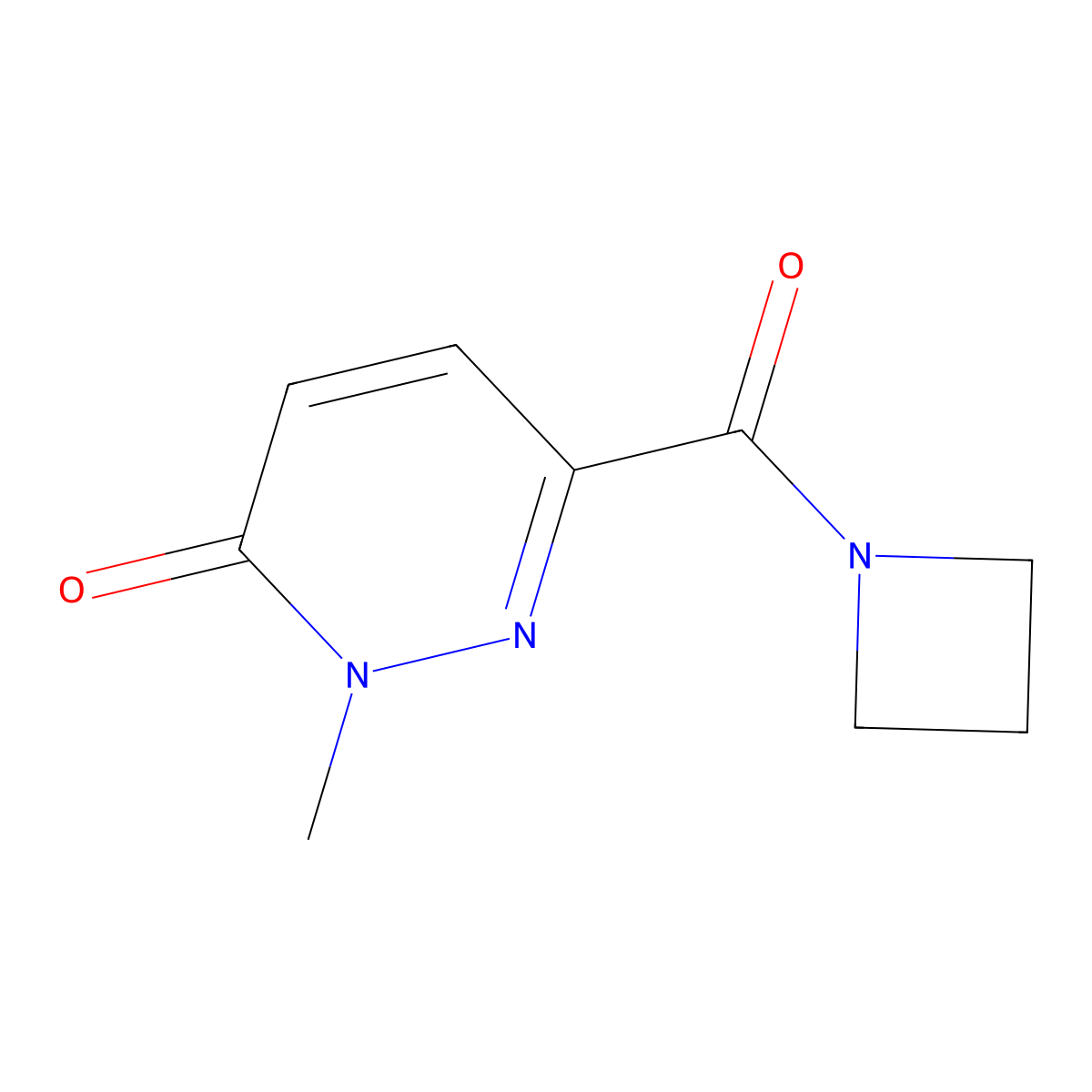 6-(Azetidine-1-carbonyl)-2-methyl-2,3-dihydropyridazin-3-one molecular structure, CAS 2189434-21-5
