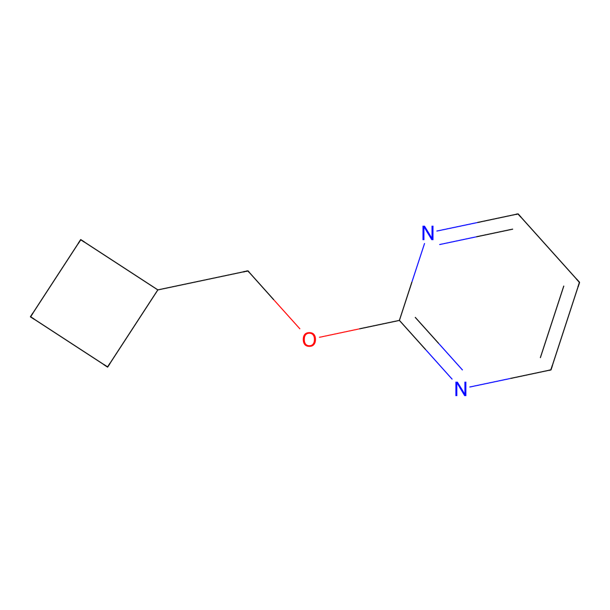 2-(Cyclobutylmethoxy)pyrimidine molecular structure, CAS 2189434-23-7