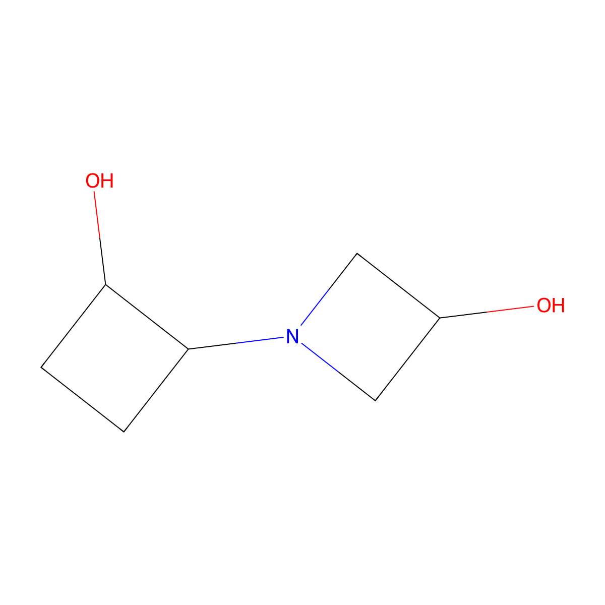 1-(2-Hydroxycyclobutyl)azetidin-3-ol molecular structure, CAS 2189434-33-9