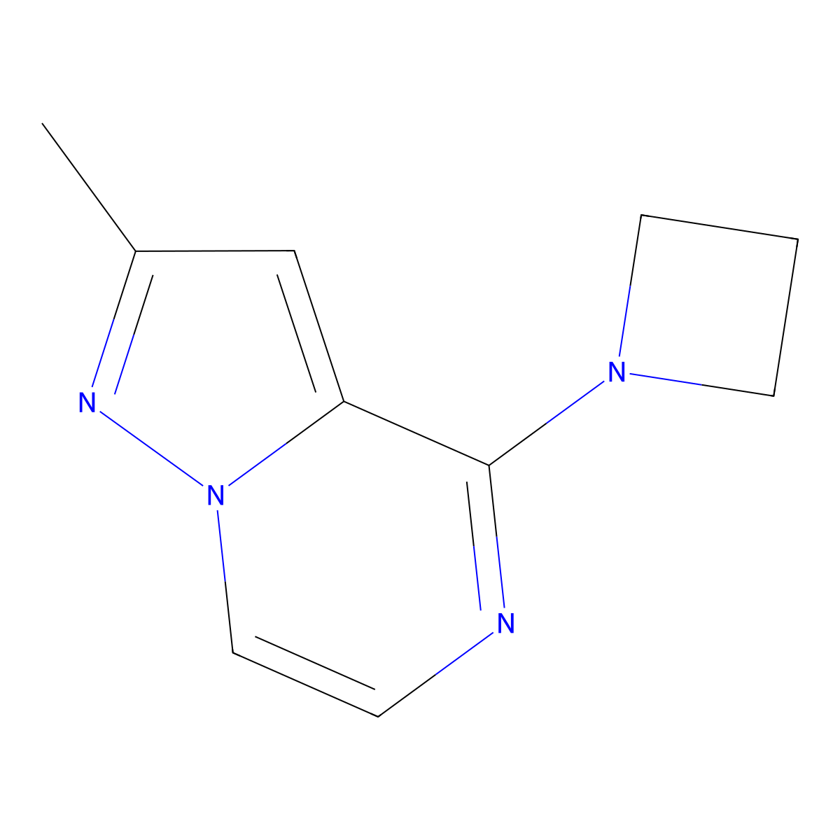 1-{2-Methylpyrazolo[1,5-a]pyrazin-4-yl}azetidine molecular structure, CAS 2189434-49-7
