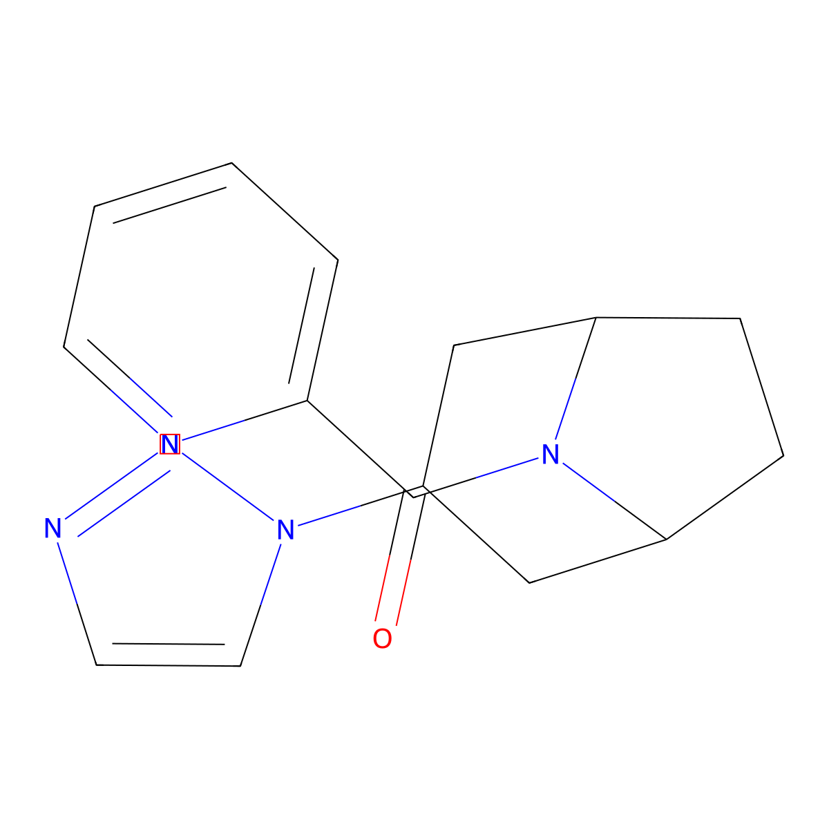 8-(pyridine-2-carbonyl)-3-(1H-1,2,3-triazol-1-yl)-8-azabicyclo[3.2.1]octane molecular structure, CAS 2189434-60-2