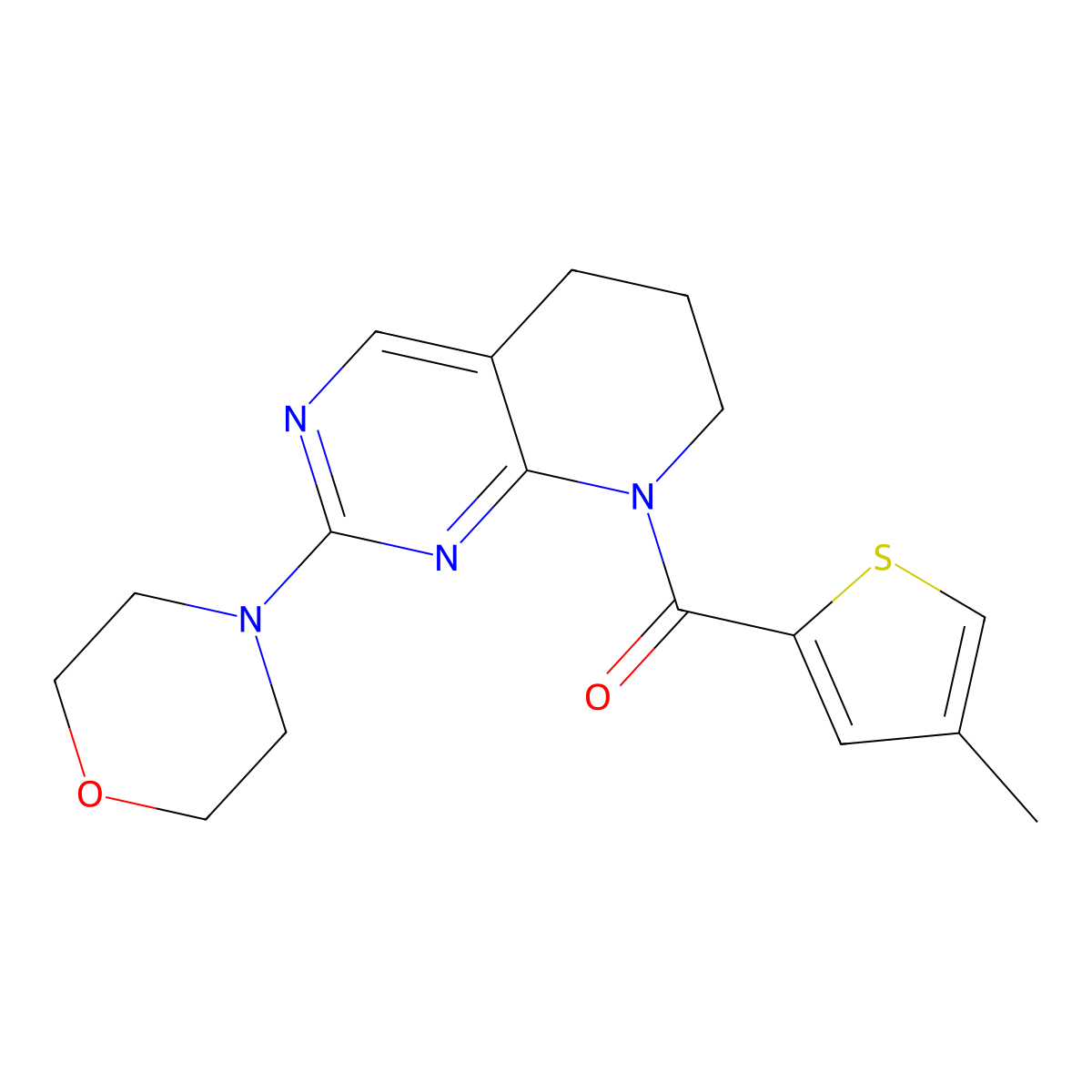(4-methylthiophen-2-yl)(2-morpholino-6,7-dihydropyrido[2,3-d]pyrimidin-8(5H)-yl)methanone molecular structure, CAS 2189434-62-4