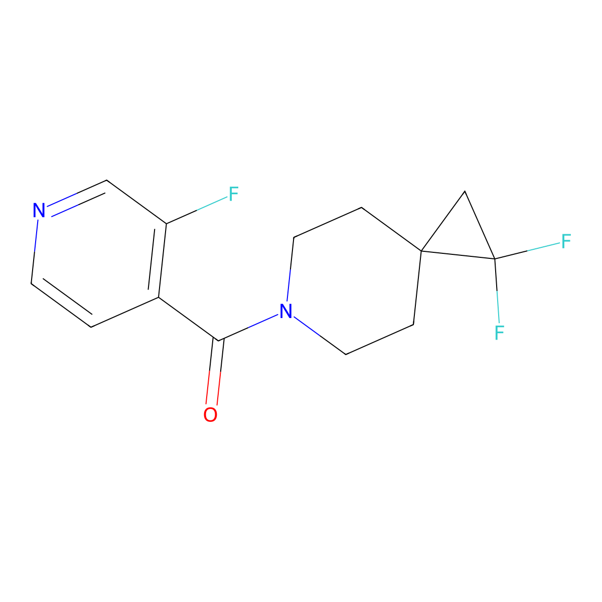 1,1-Difluoro-6-(3-fluoropyridine-4-carbonyl)-6-azaspiro[2.5]octane molecular structure, CAS 2189434-67-9