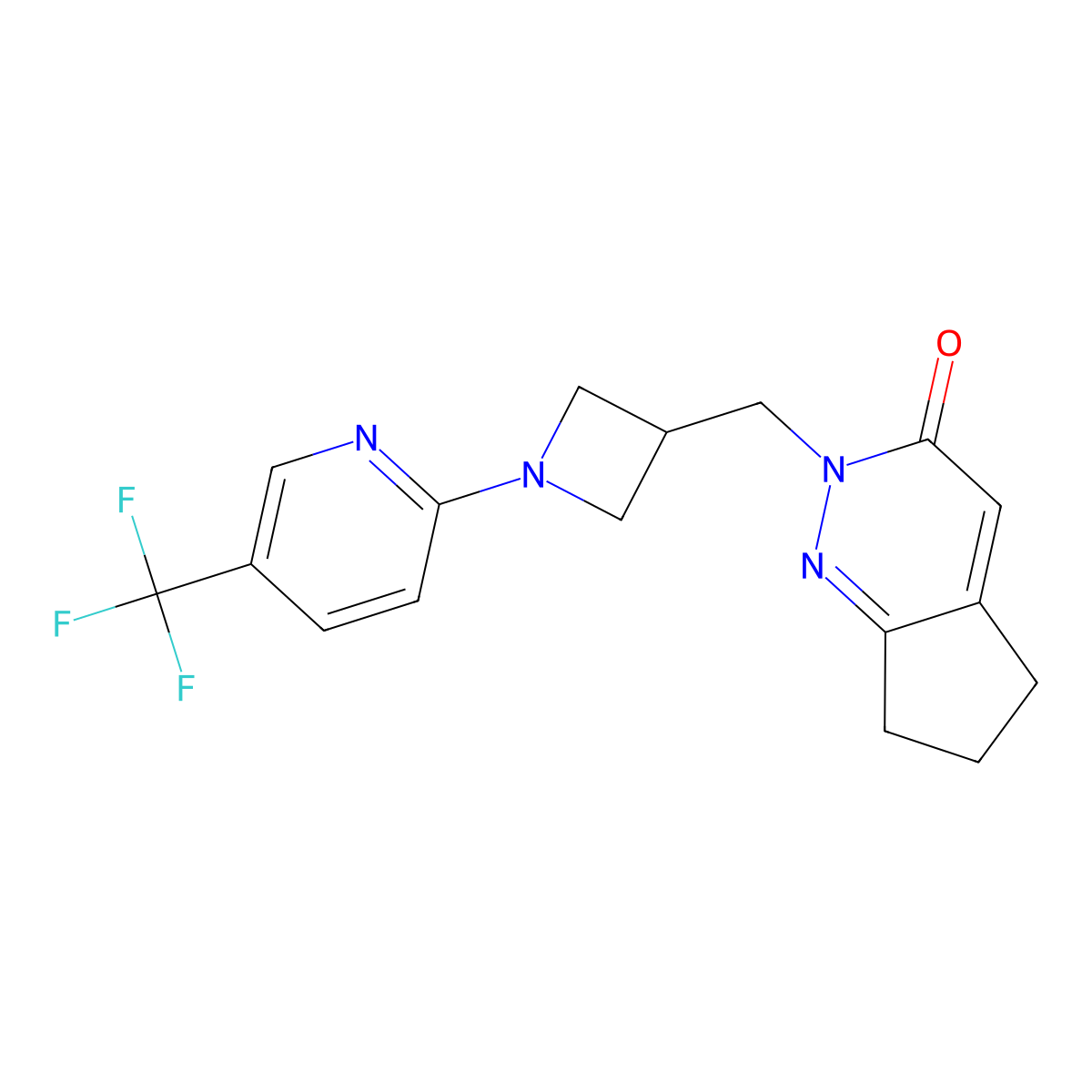 2-({1-[5-(trifluoromethyl)pyridin-2-yl]azetidin-3-yl}methyl)-2H,3H,5H,6H,7H-cyclopenta[c]pyridazin-3-one molecular structure, CAS 2189434-74-8