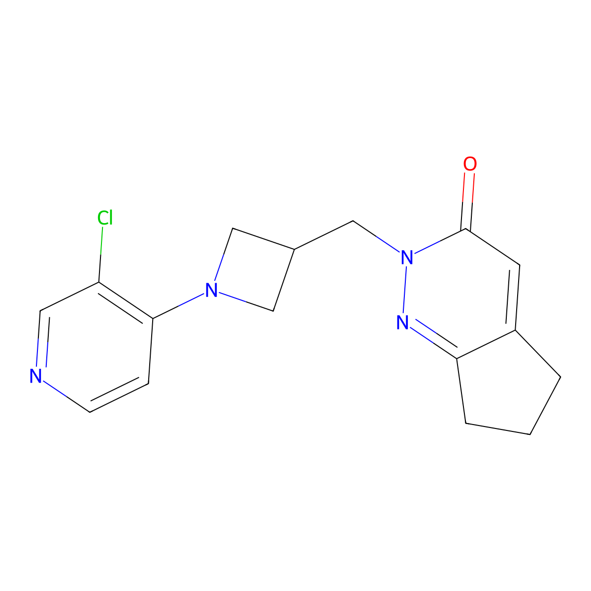 2-{[1-(3-chloropyridin-4-yl)azetidin-3-yl]methyl}-2H,3H,5H,6H,7H-cyclopenta[c]pyridazin-3-one molecular structure, CAS 2189434-81-7