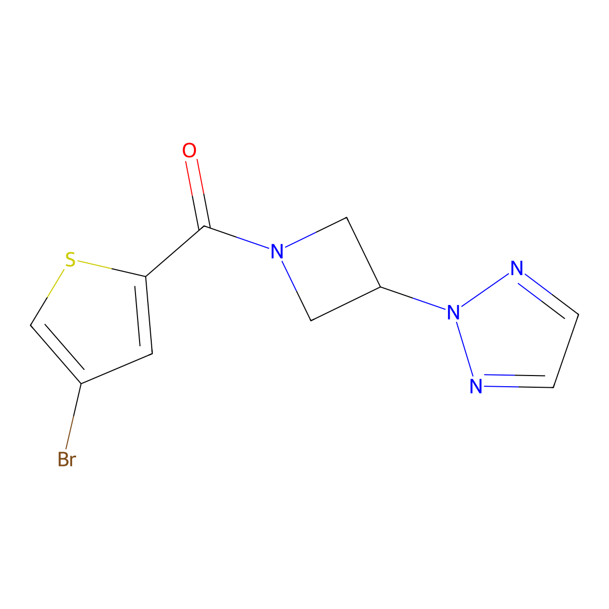 (3-(2H-1,2,3-triazol-2-yl)azetidin-1-yl)(4-bromothiophen-2-yl)methanone molecular structure, CAS 2189435-02-5