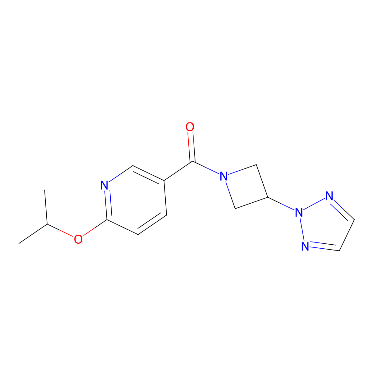 2-(propan-2-yloxy)-5-[3-(2H-1,2,3-triazol-2-yl)azetidine-1-carbonyl]pyridine molecular structure, CAS 2189435-04-7