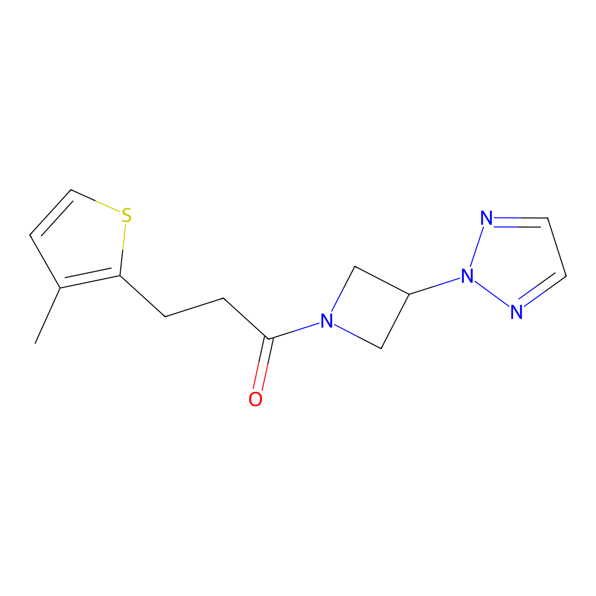 1-(3-(2H-1,2,3-triazol-2-yl)azetidin-1-yl)-3-(3-methylthiophen-2-yl)propan-1-one molecular structure, CAS 2189435-09-2