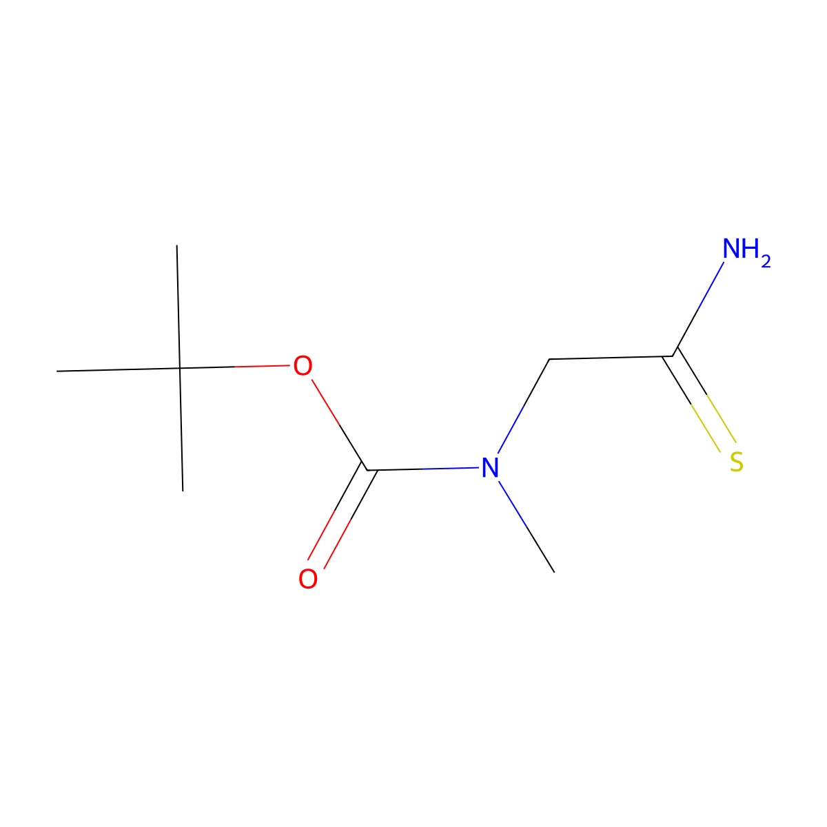 Tert-butyl (2-amino-2-thioxoethyl)methylcarbamate molecular structure, CAS 218944-58-2
