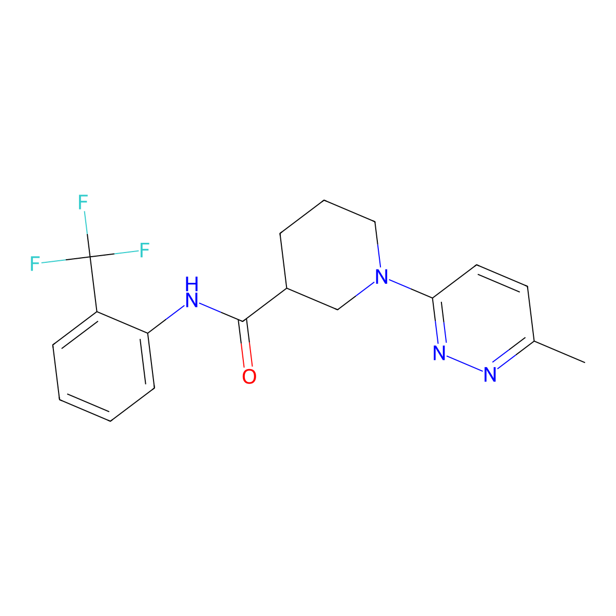 1-(6-methylpyridazin-3-yl)-N-[2-(trifluoromethyl)phenyl]piperidine-3-carboxamide molecular structure, CAS 2189497-72-9